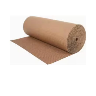 Corrugated wrap roll 1.3 meter * 10 kg Brown- Corrugated paper rolls