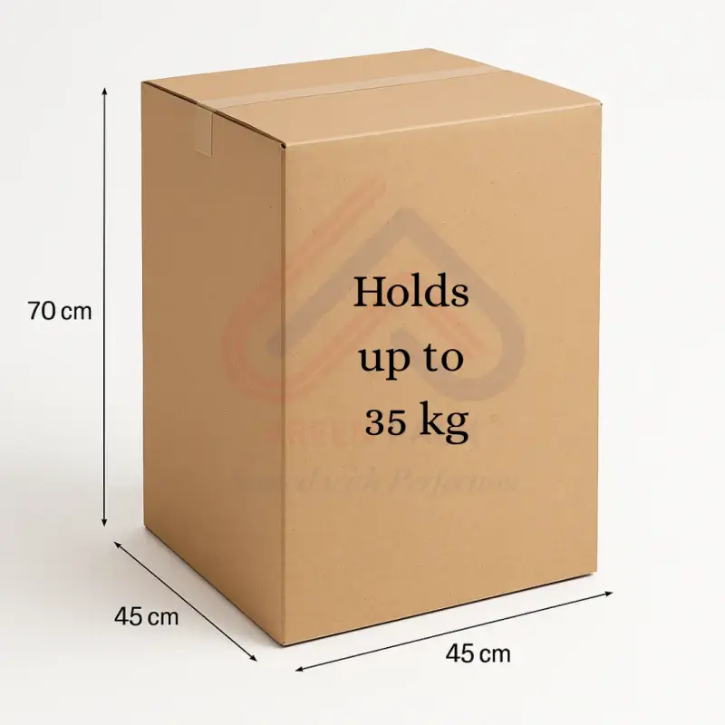 Corrugated Cardboard Box - 45cm Length x 45cm Width x 70cm Height
