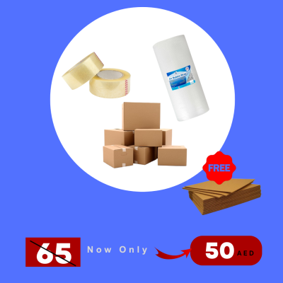 Packaging Combo Offer –Carton Boxes, Tape, and Bubble Wrap