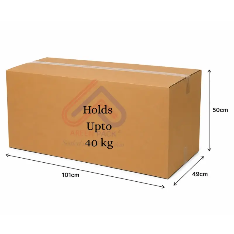 Corrugated Cardboard Box - 101cm Length x 49cm Width x 50cm Height