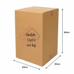 Corrugated Cardboard Box - 60cm Length x 60cm Width x 90cm Height