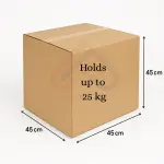 Corrugated Cardboard Box - 45cm Length x 45cm Width x 45cm Height