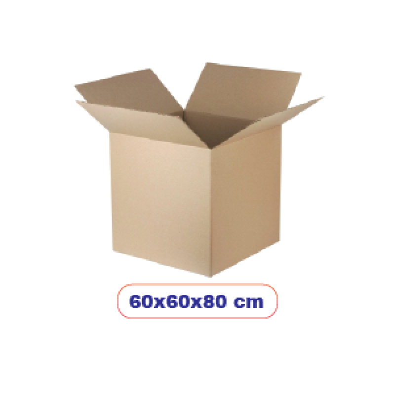 - 5-Ply Corrugated Cardboard Box - 60cm Length x 60cm Width x 80cm Height