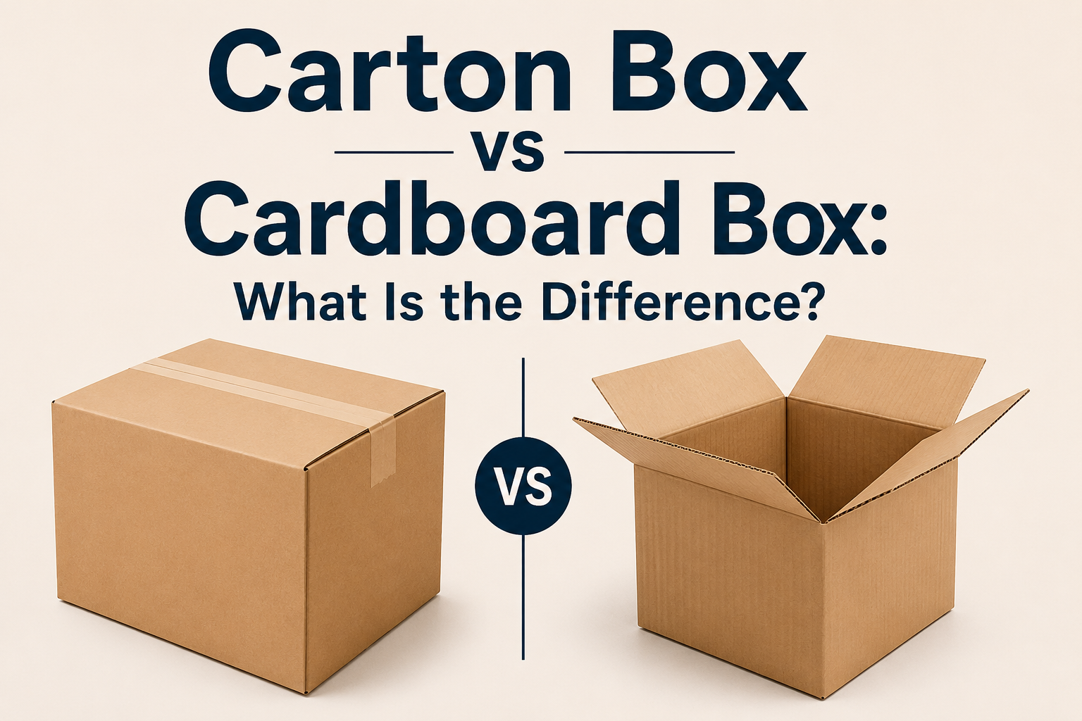 Carton Box vs Cardboard Box: What Is the Difference?
